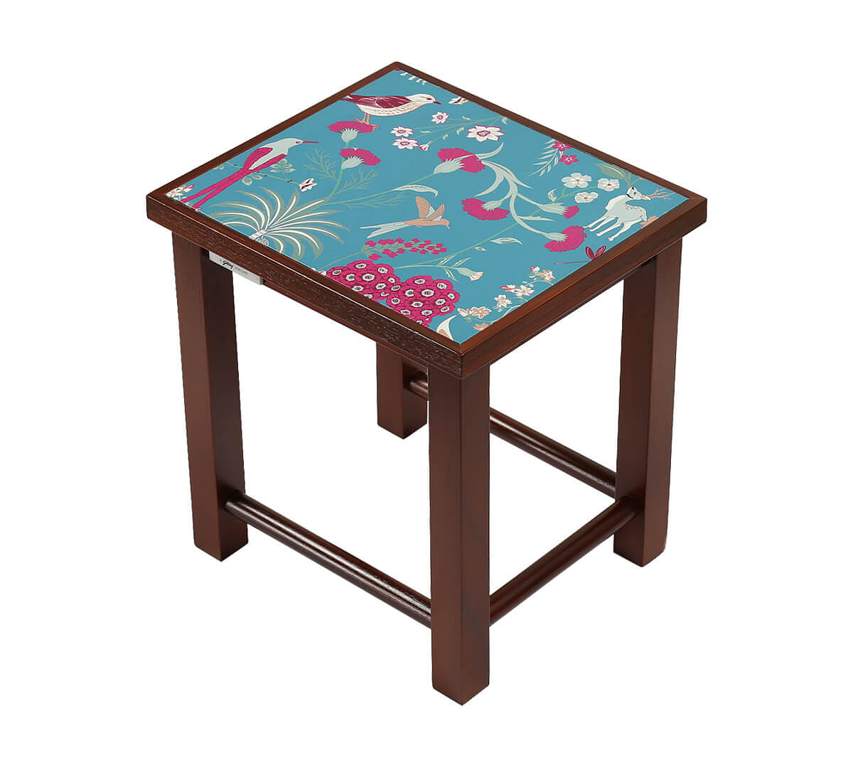 India Circus Teal Floral Galore Nested Table