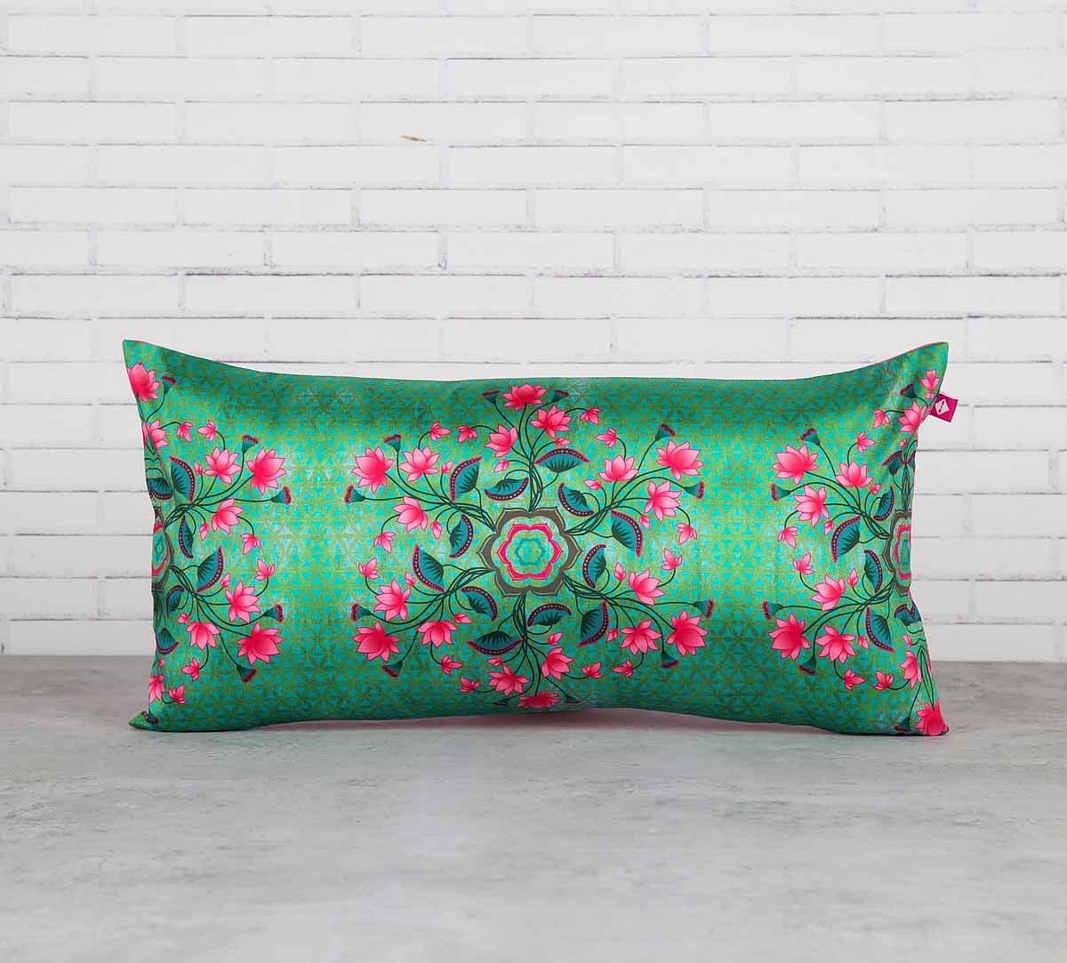 India Circus The Lotus Chronometer Blended Taf Silk Cushion Cover