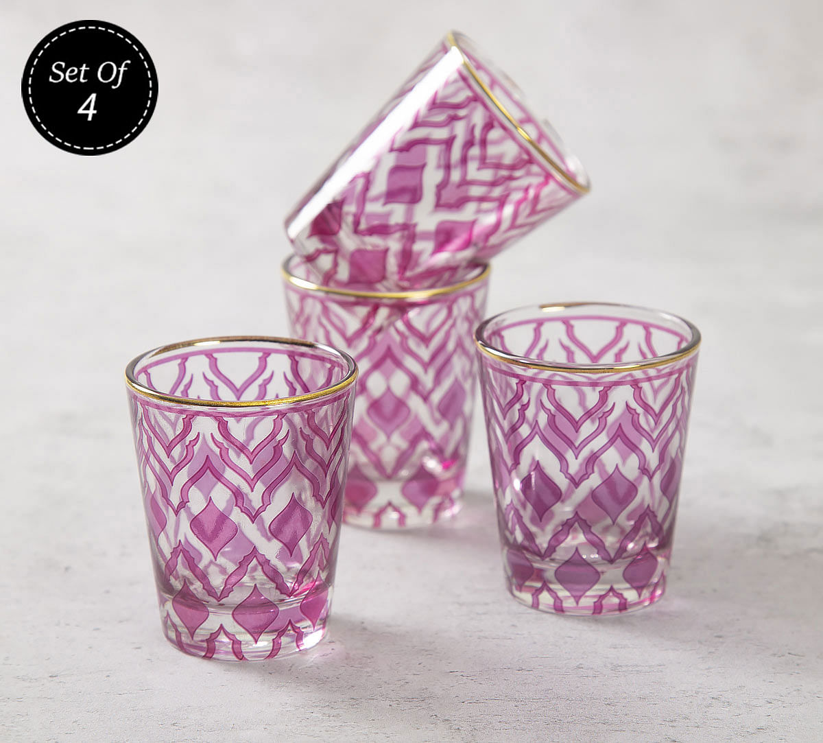 India Circus The Morning Glory Shot Glass (Set of 4)