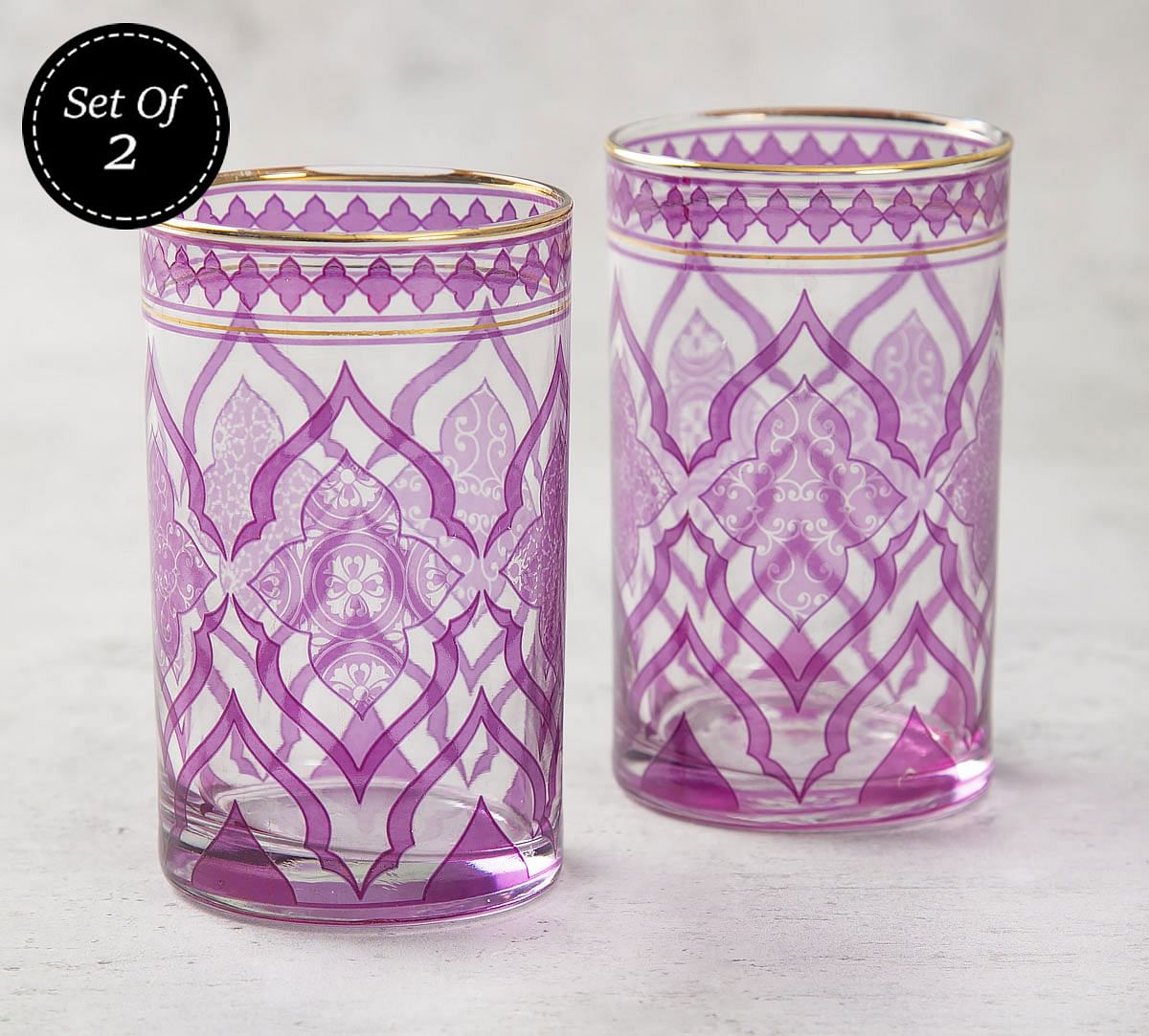 India Circus The Morning Glory Small Glass Tumbler (Set of 2)