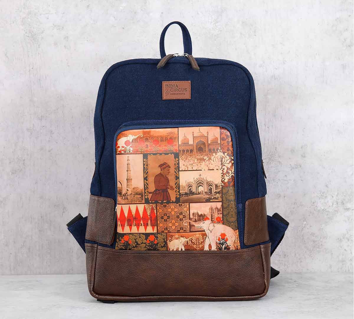 India Circus The Mughal Era Denim Backpack