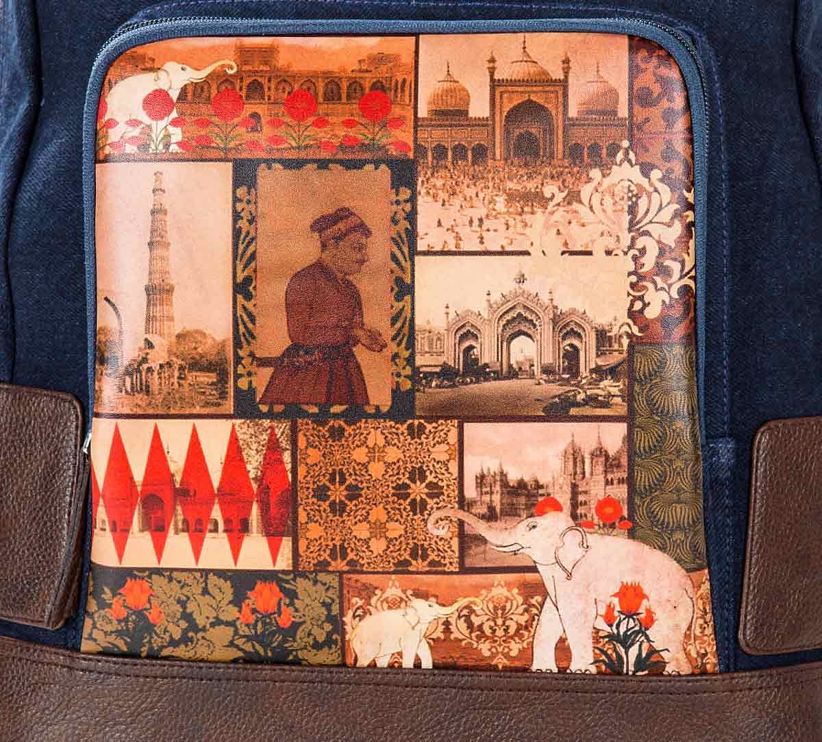 India Circus The Mughal Era Denim Backpack