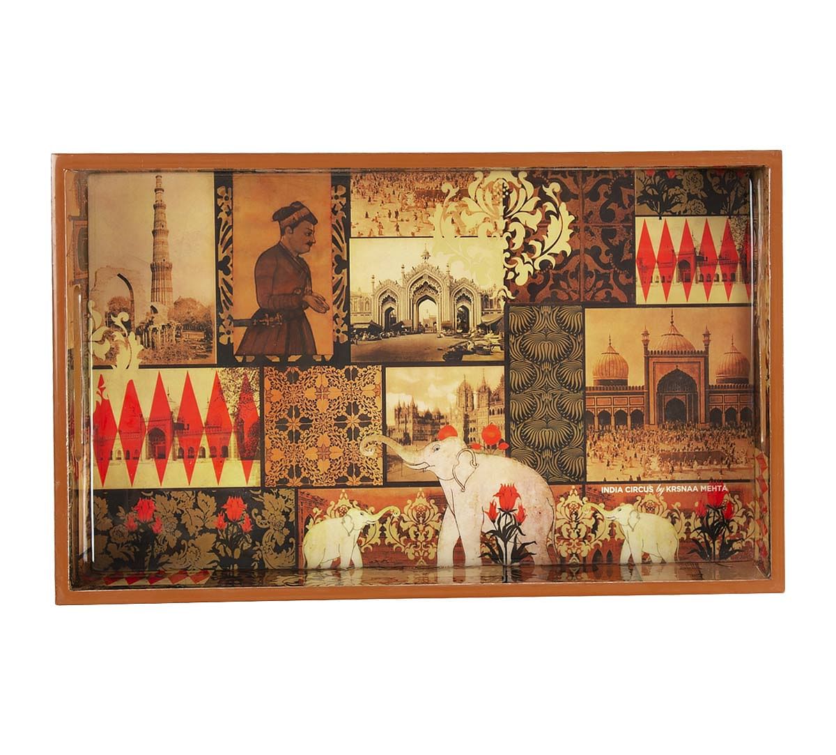 India Circus The Mughal Era Rectangle Serving Tray
