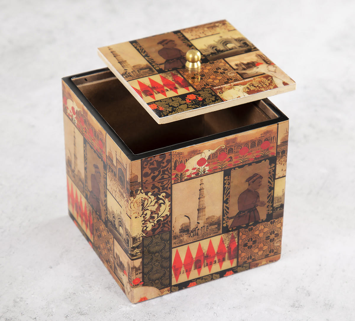 India Circus The Mughal Era Square Storage Box