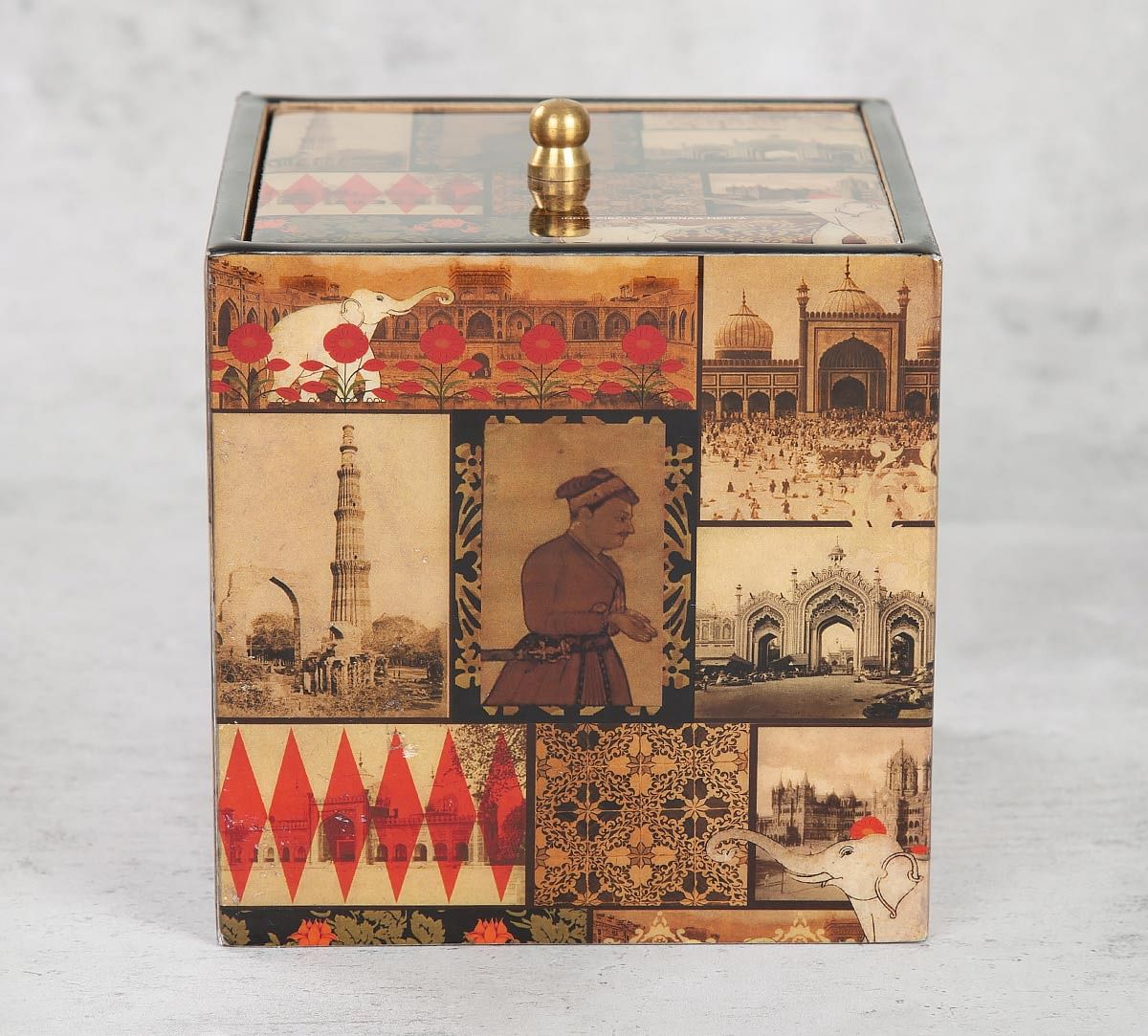 India Circus The Mughal Era Square Storage Box