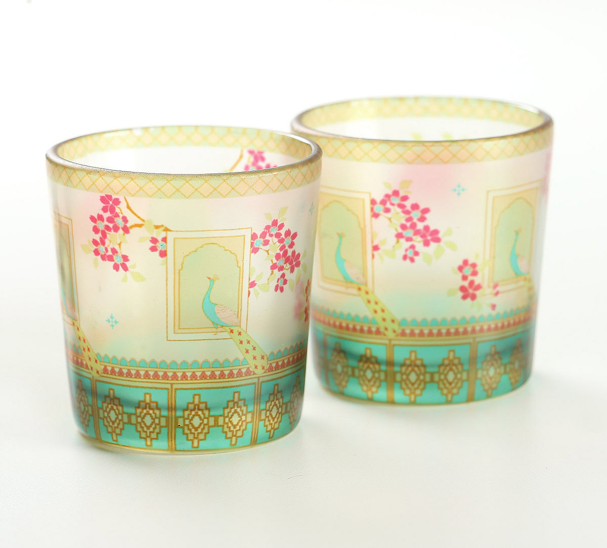 India Circus Tropical Island Living Tea Light Holder Set of 2