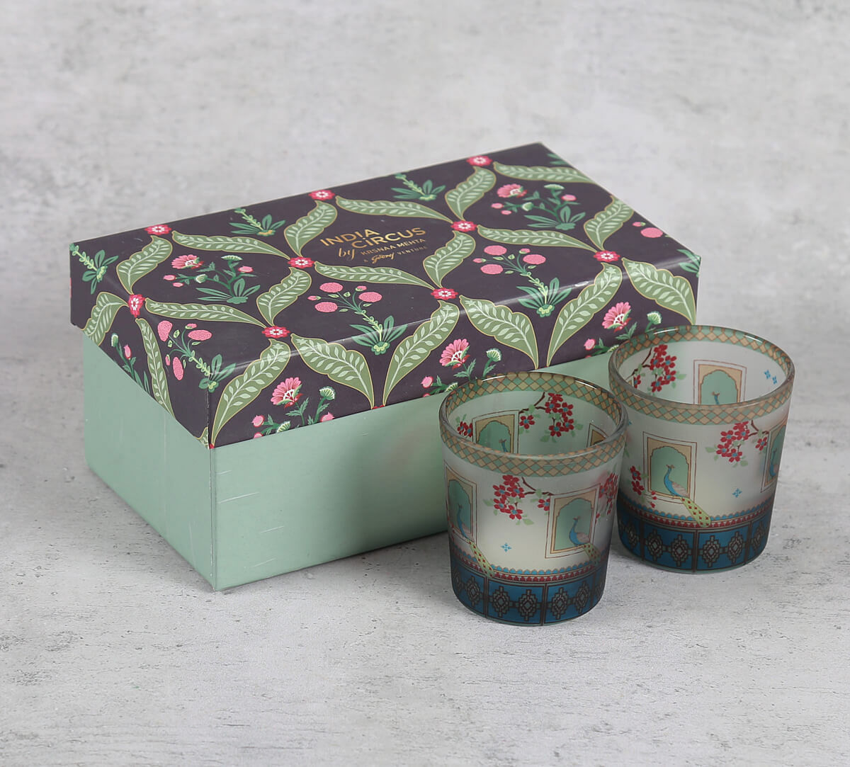 India Circus Tropical Island Living Tea Light Holder Set of 2