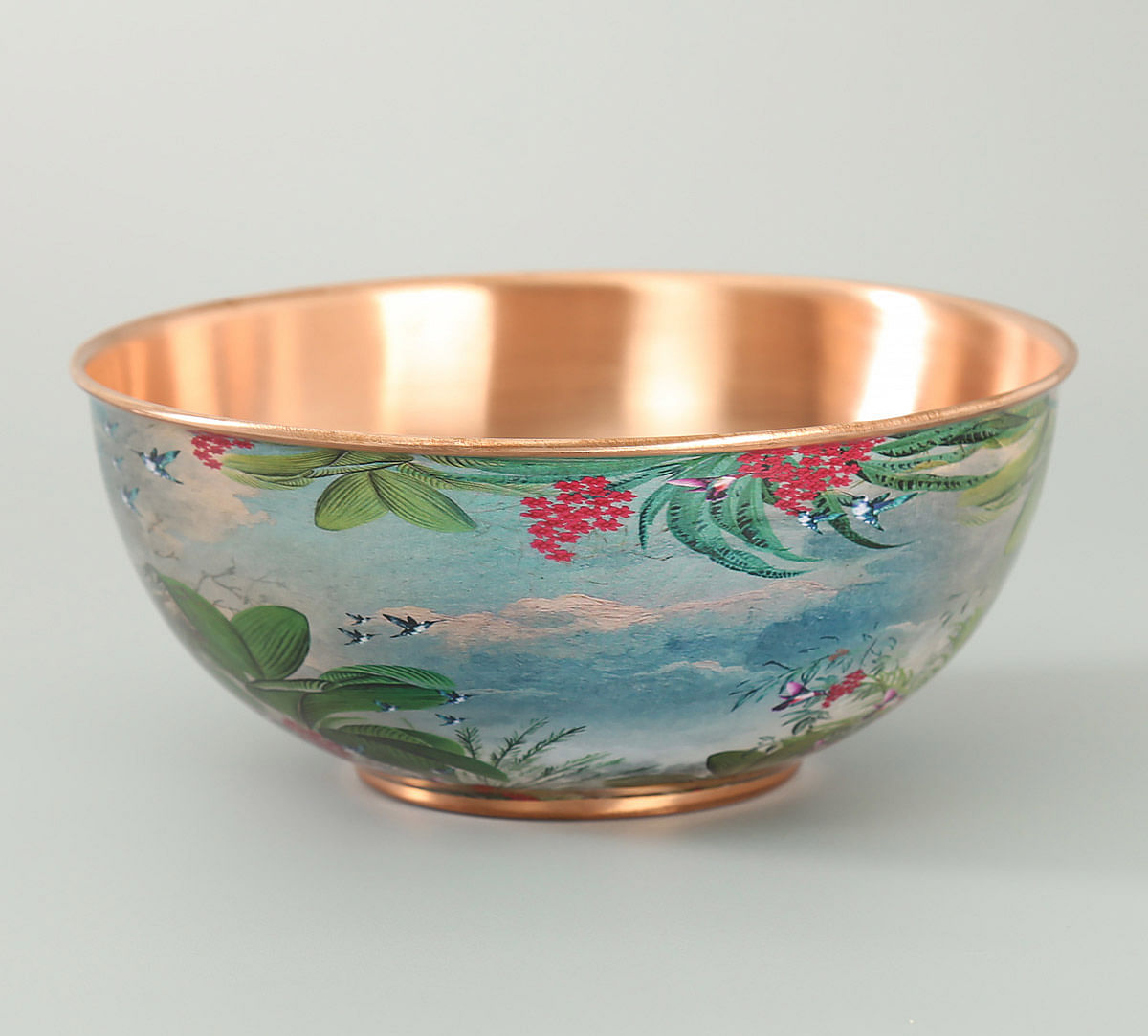 India Circus Tropical View Copper Bowl