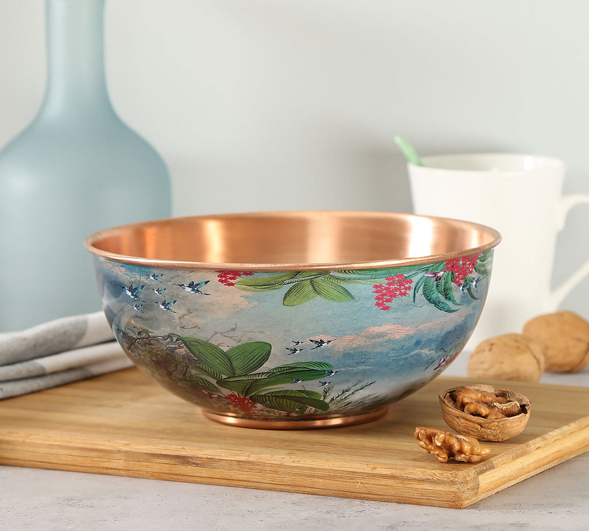 India Circus Tropical View Copper Bowl