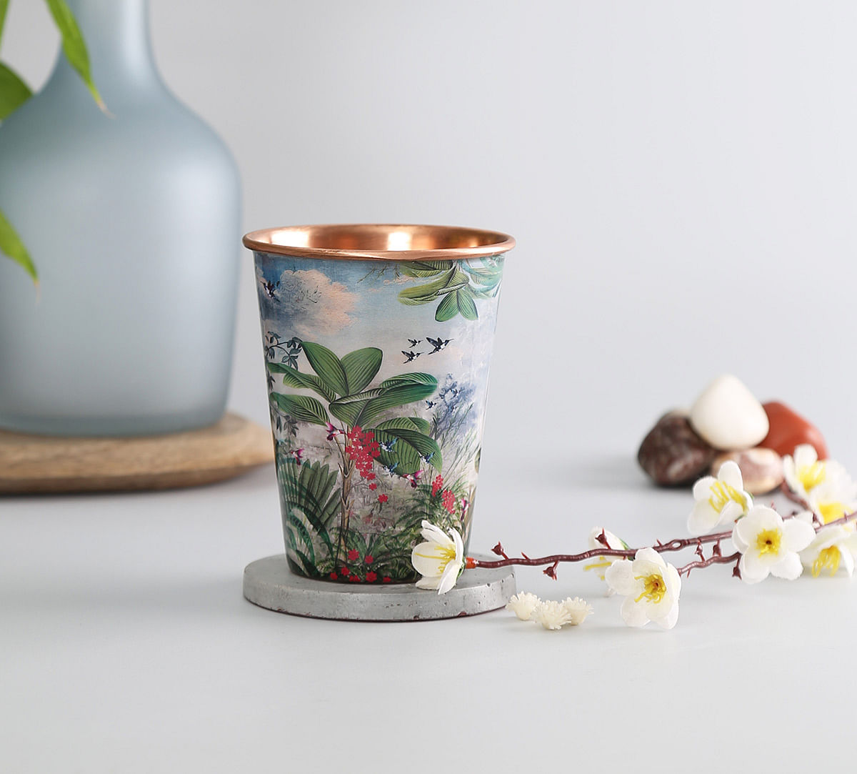 India Circus Tropical View Copper Tumbler