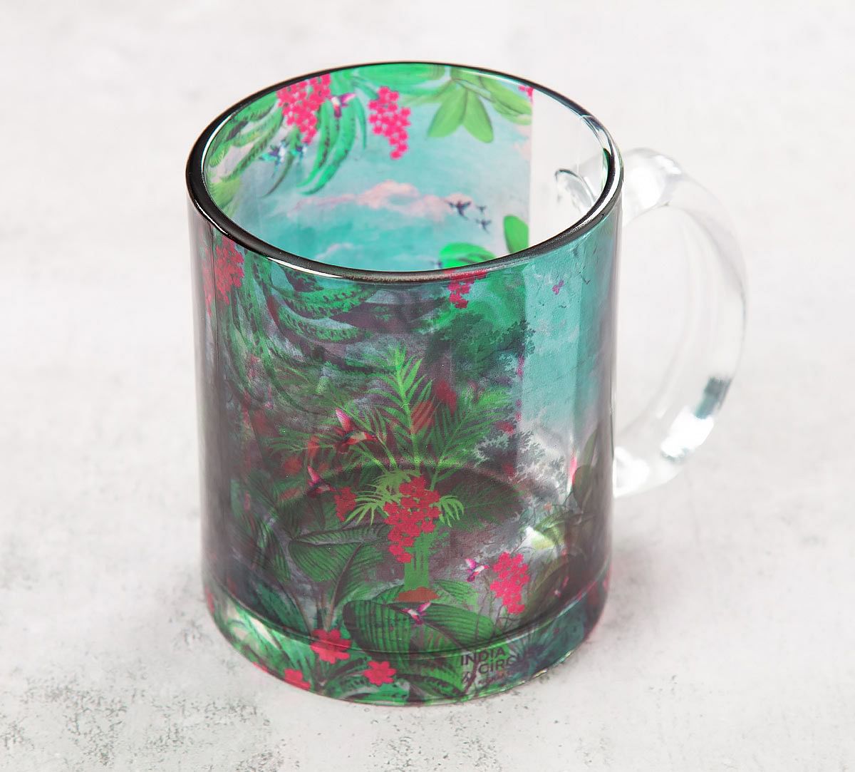 India Circus Tropical View Glass Mug