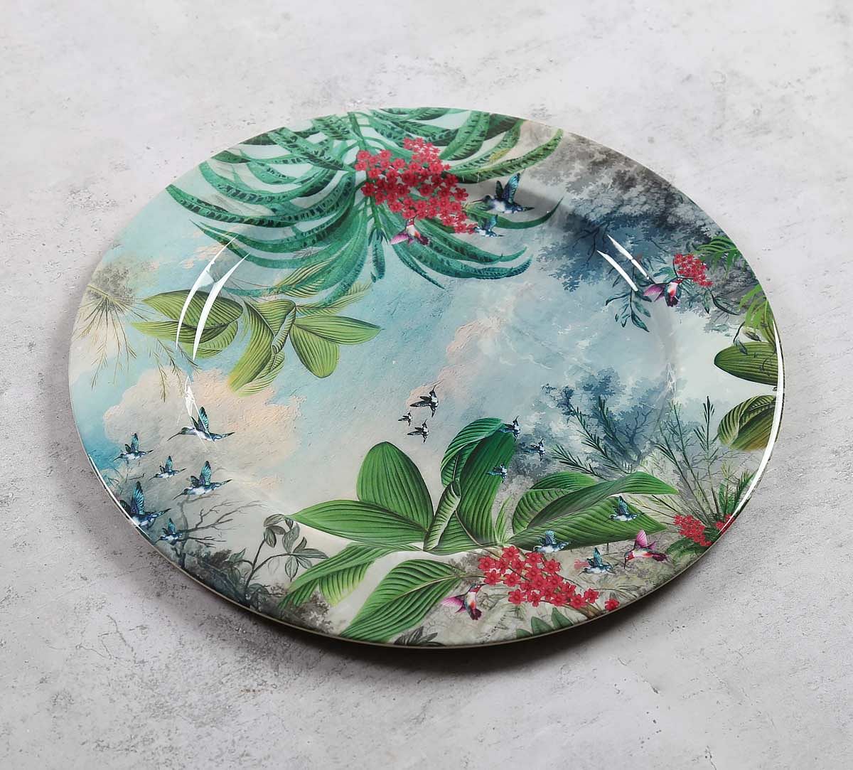 India Circus Tropical View Iron Decor Plate