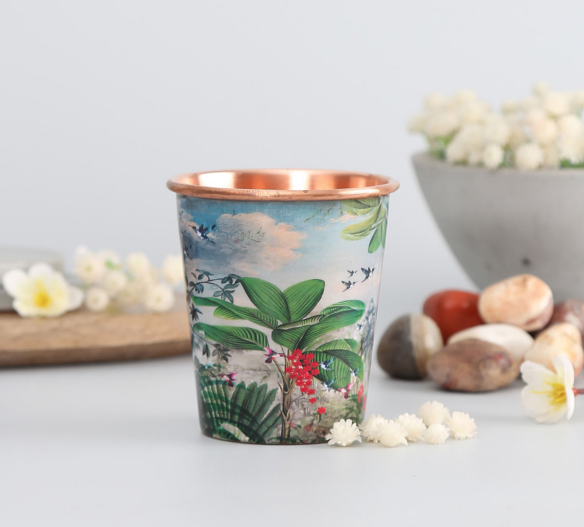 India Circus Tropical View Small Copper Tumbler