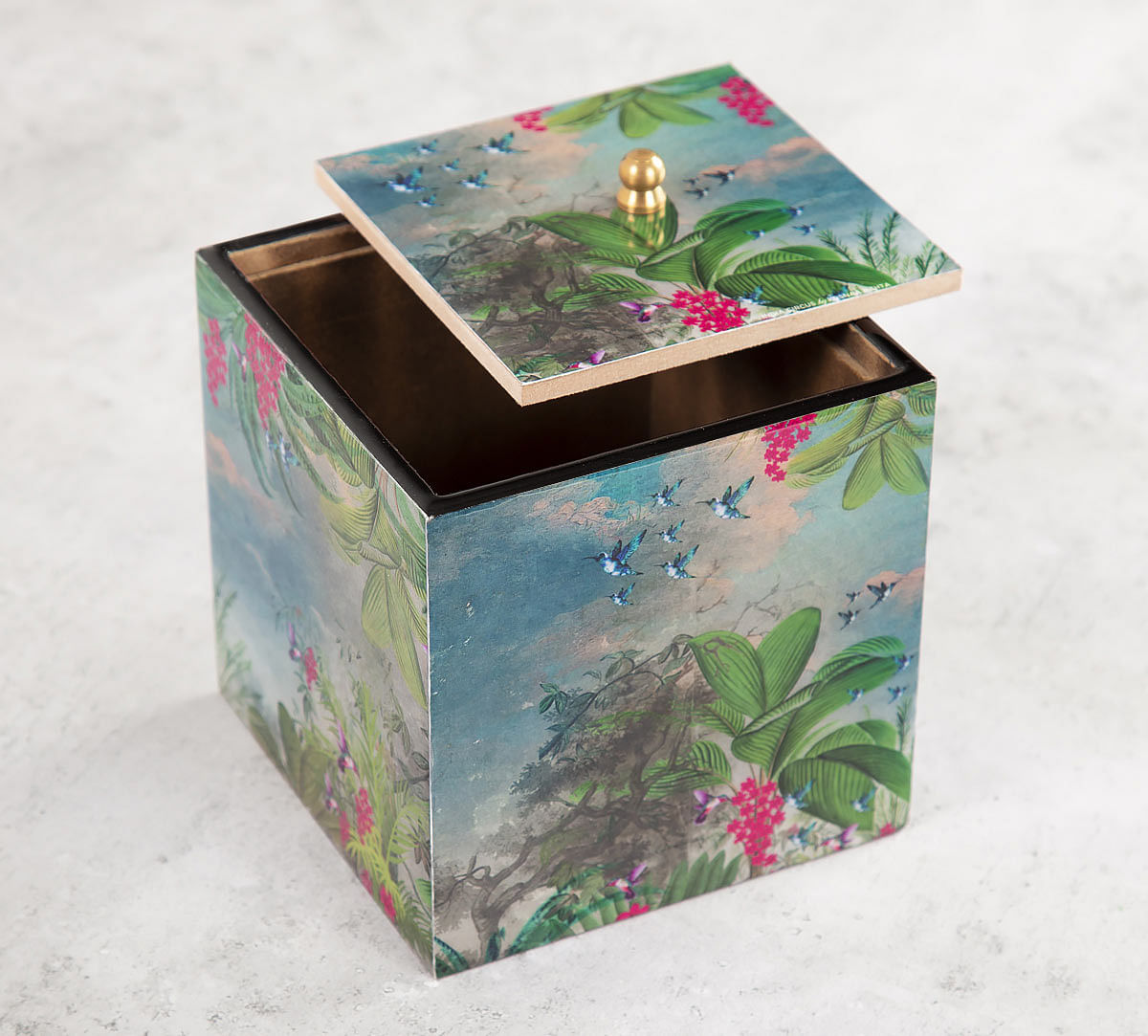 India Circus Tropical View Square Storage Box