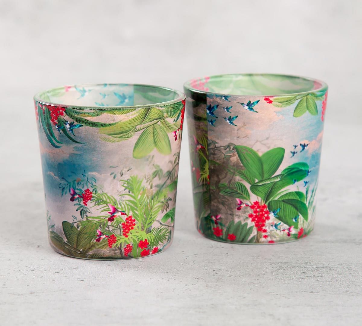 India Circus Tropical View Tea Light Holder