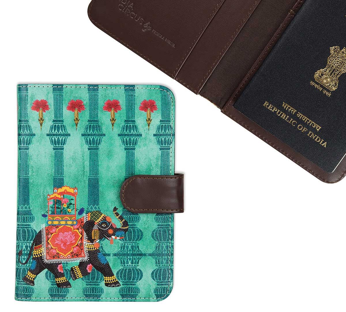 India Circus Tusker Chariot Passport Cover