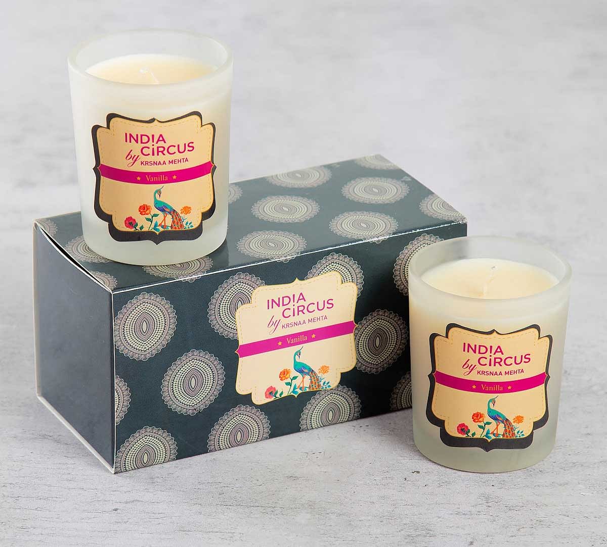 India Circus Vanilla Bean Glass Votives