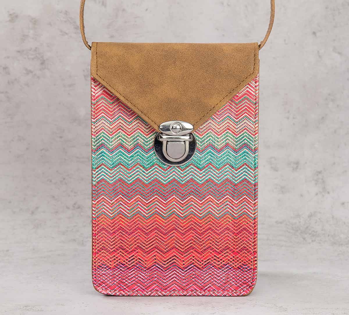 India Circus Waves of Chevron Mobile Sling Bag