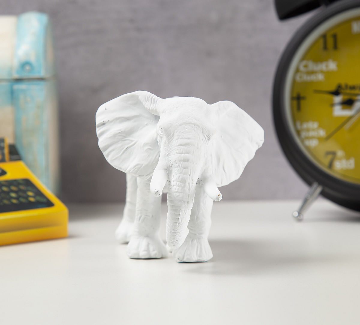 India Circus White Baby Elephant Figurine