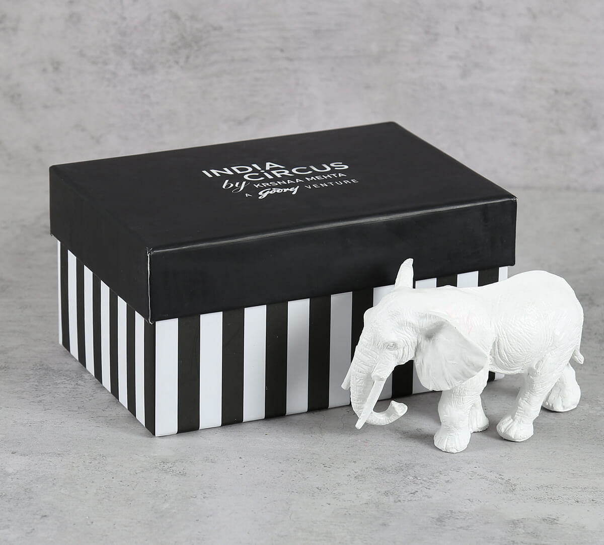 India Circus White Baby Elephant Figurine