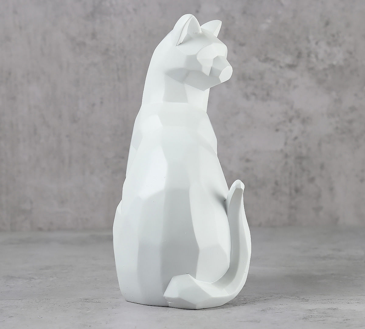 India Circus White Cat Figurine