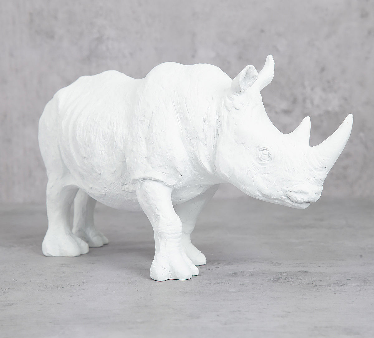 India Circus White Rhino Calf Figurine