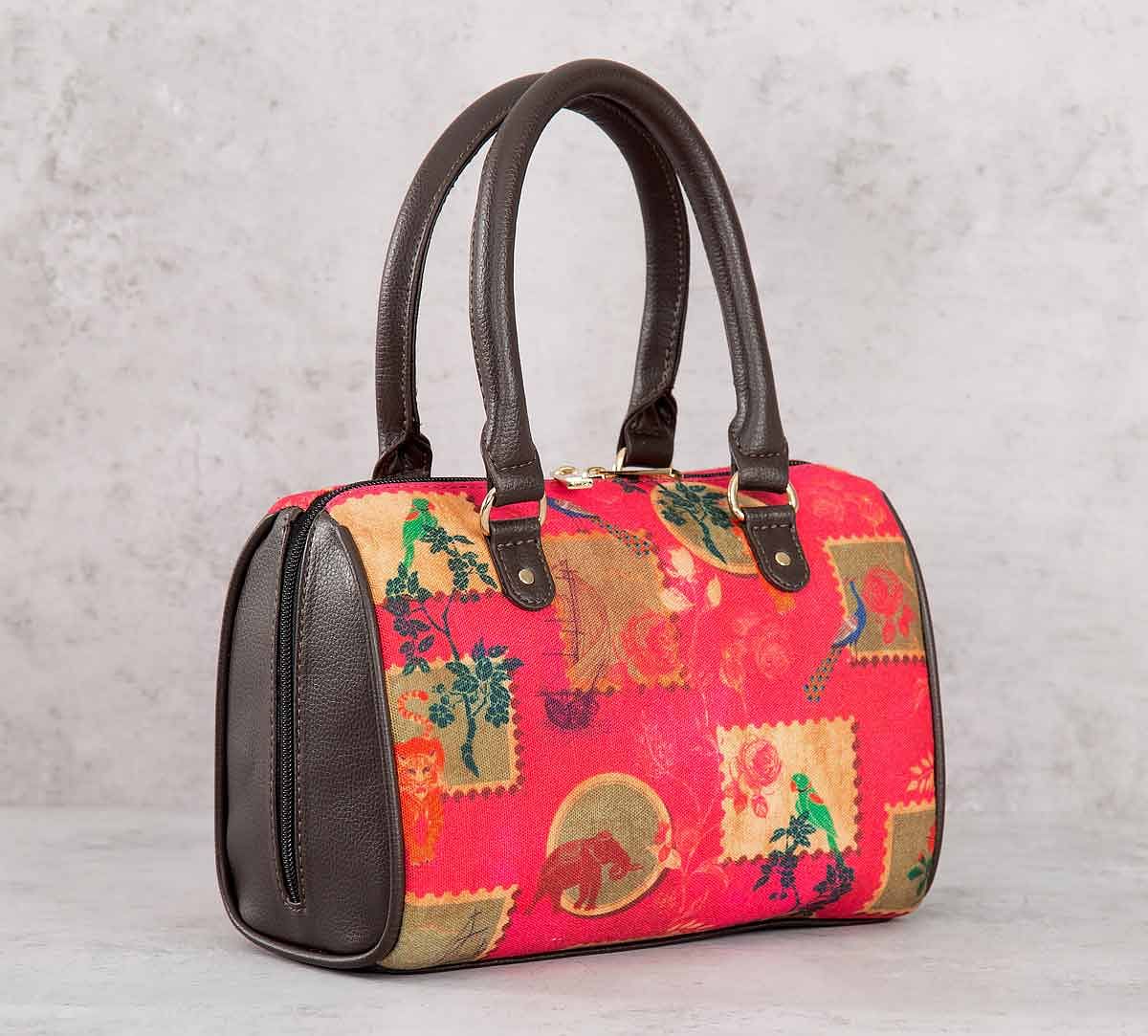 India Circus Wildlife Stamps Small Duffle Bag