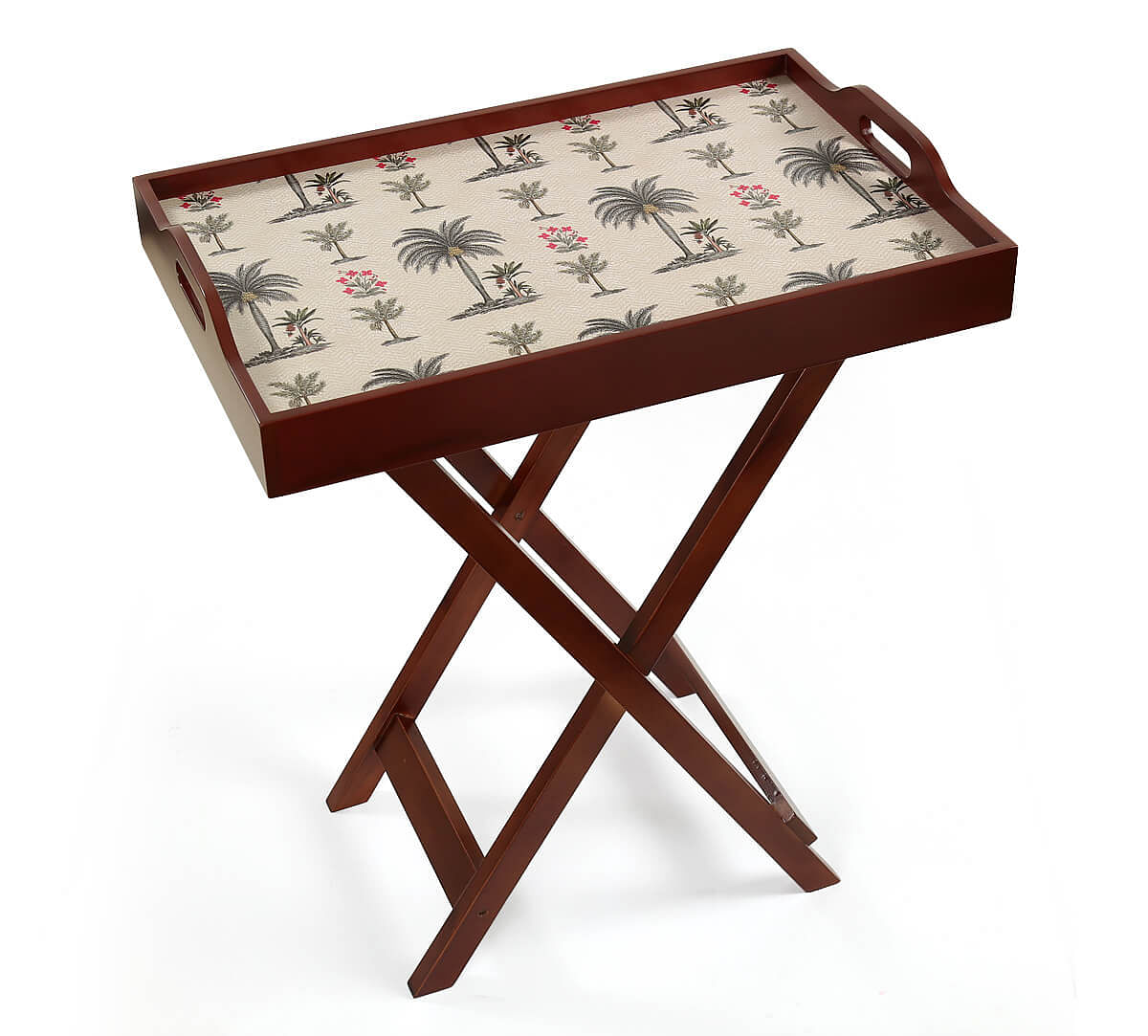 India Circus by Krsnaa Mehta Chevron Palms Tray Table