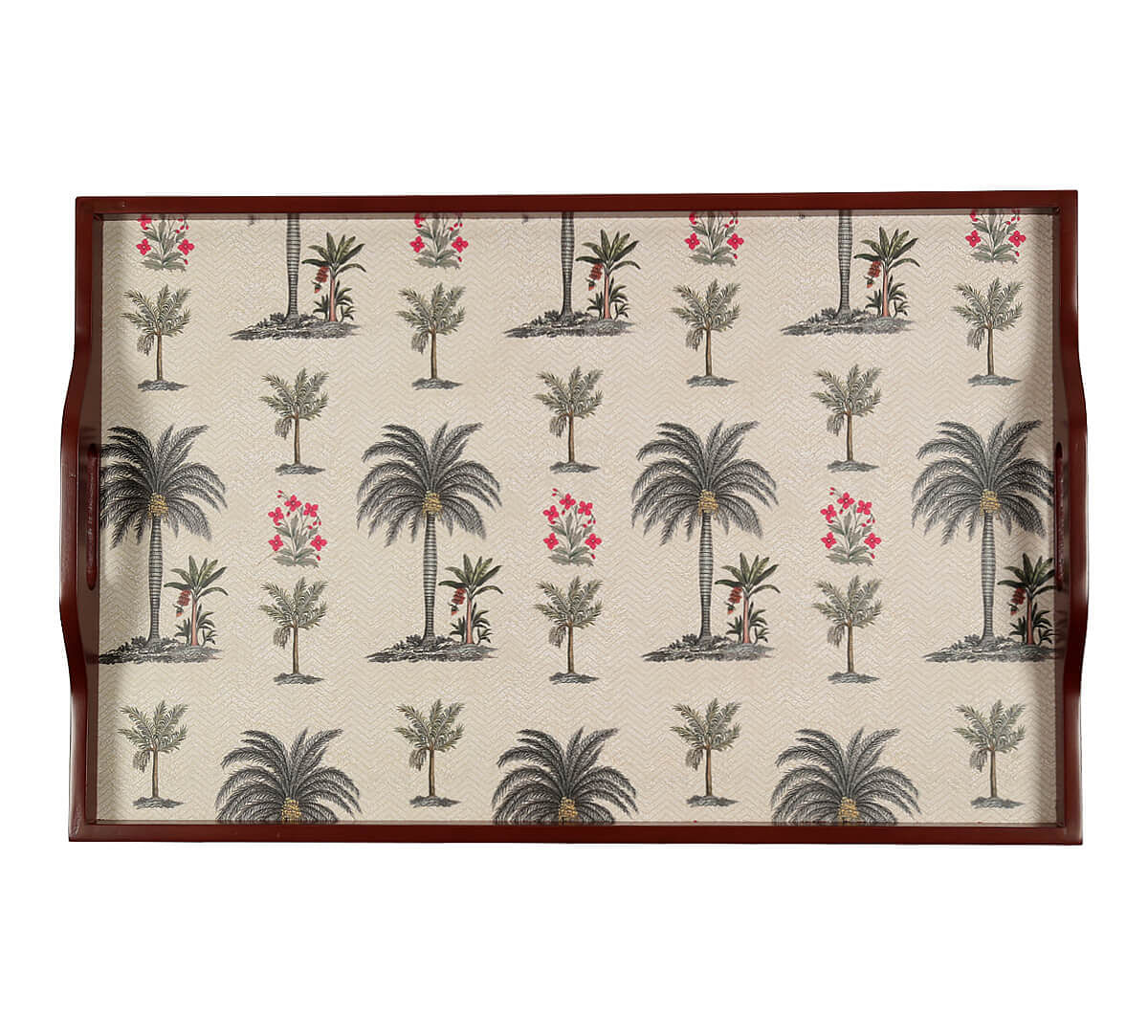 India Circus by Krsnaa Mehta Chevron Palms Tray Table