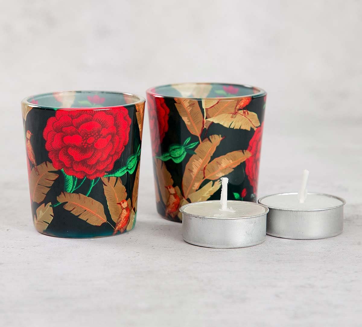 India Cirucs Bayrose Romance Tea Light Holder Set of 2