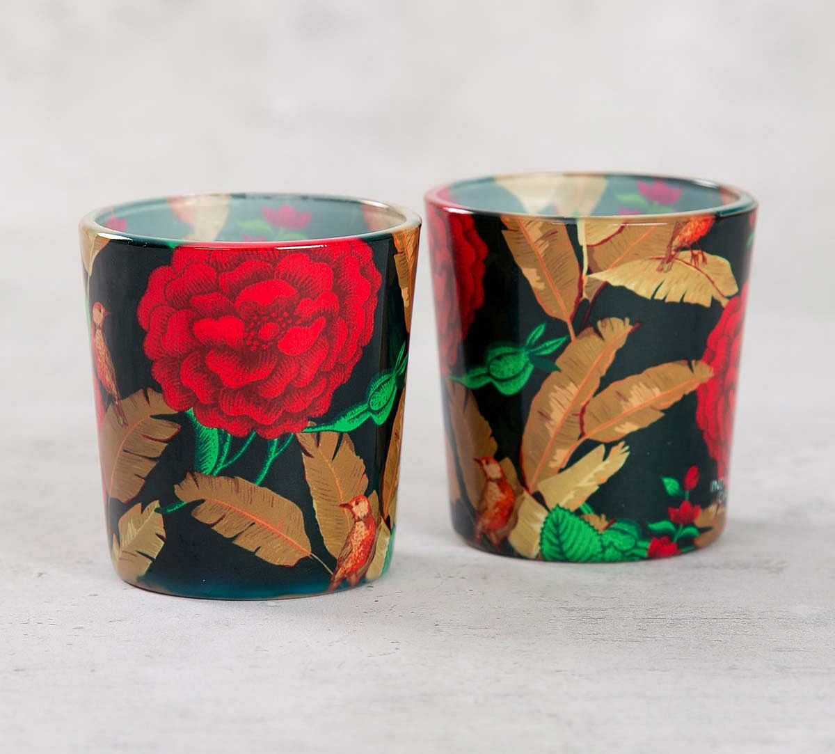 India Cirucs Bayrose Romance Tea Light Holder Set of 2