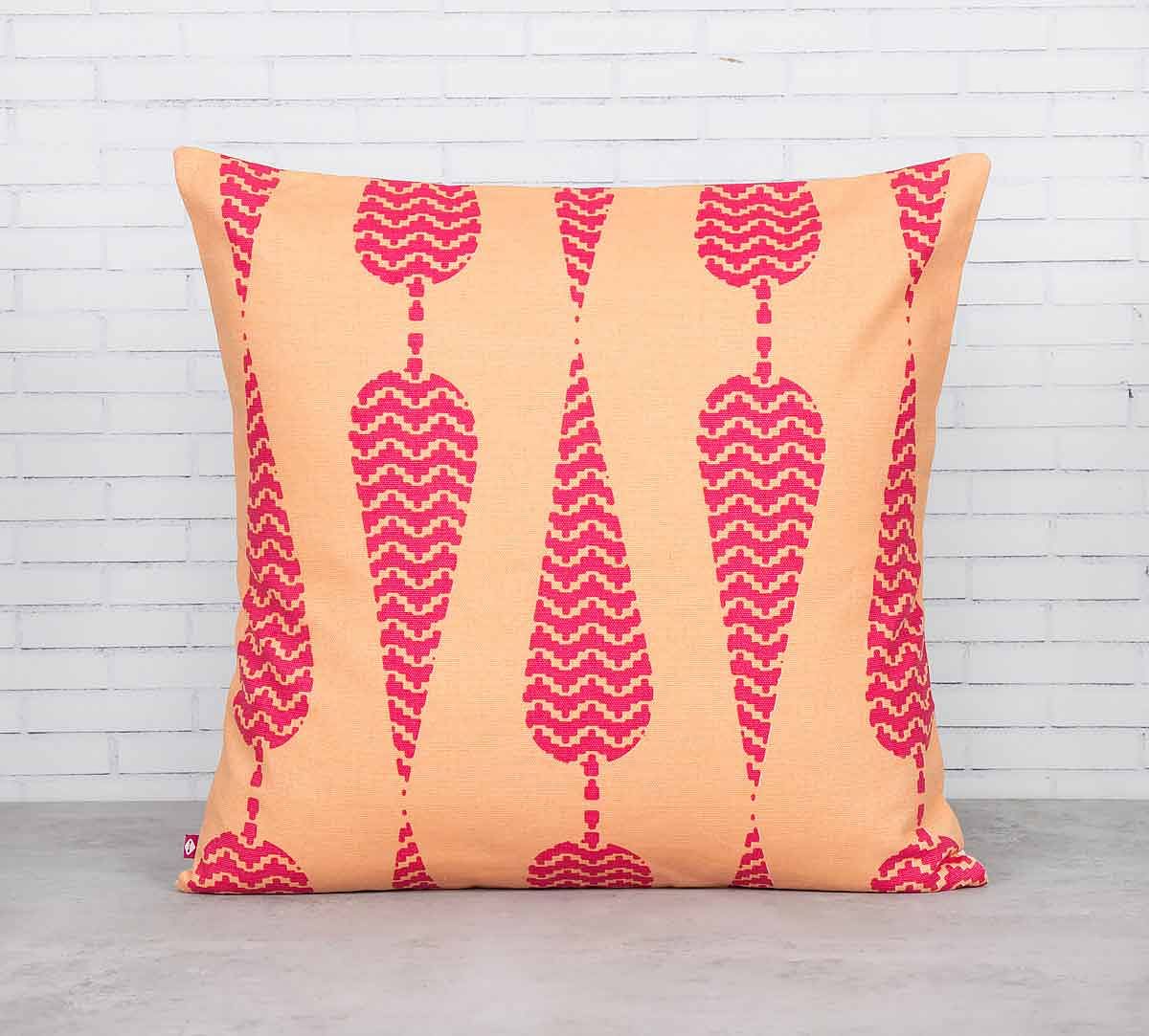 India Circus Conifer Spades fuchsia Pink Cotton Cushion Cover