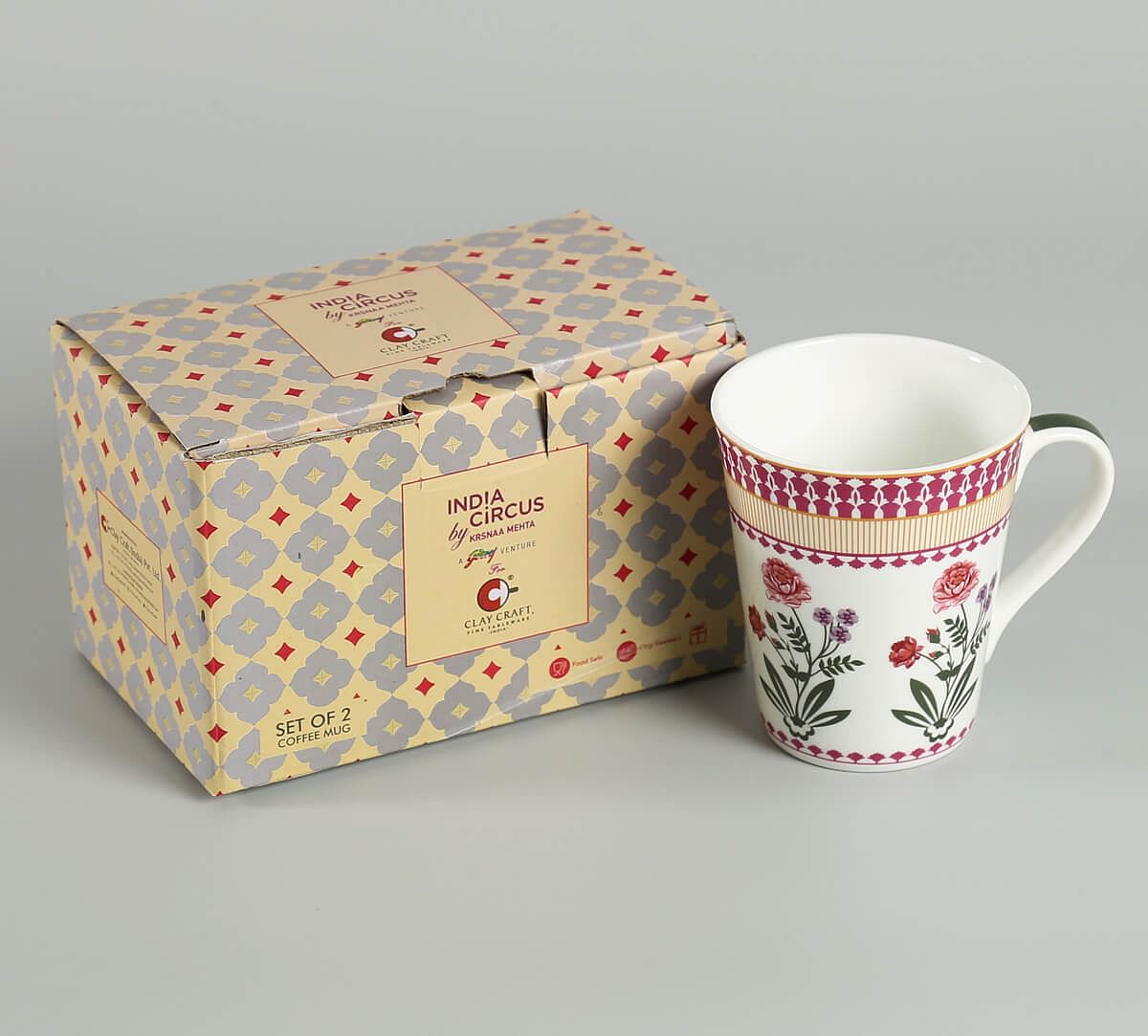 India Circus Verdure Mystery Zing Mug (Set of 2)