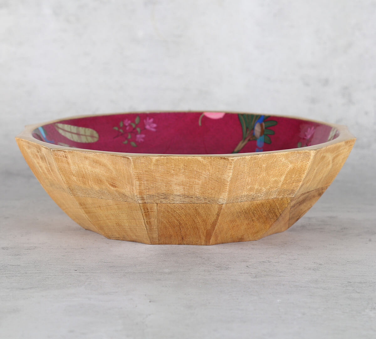 India Cricus by Krsnaa Mehta Magenta Biome Mystique Big Wooden Bowl