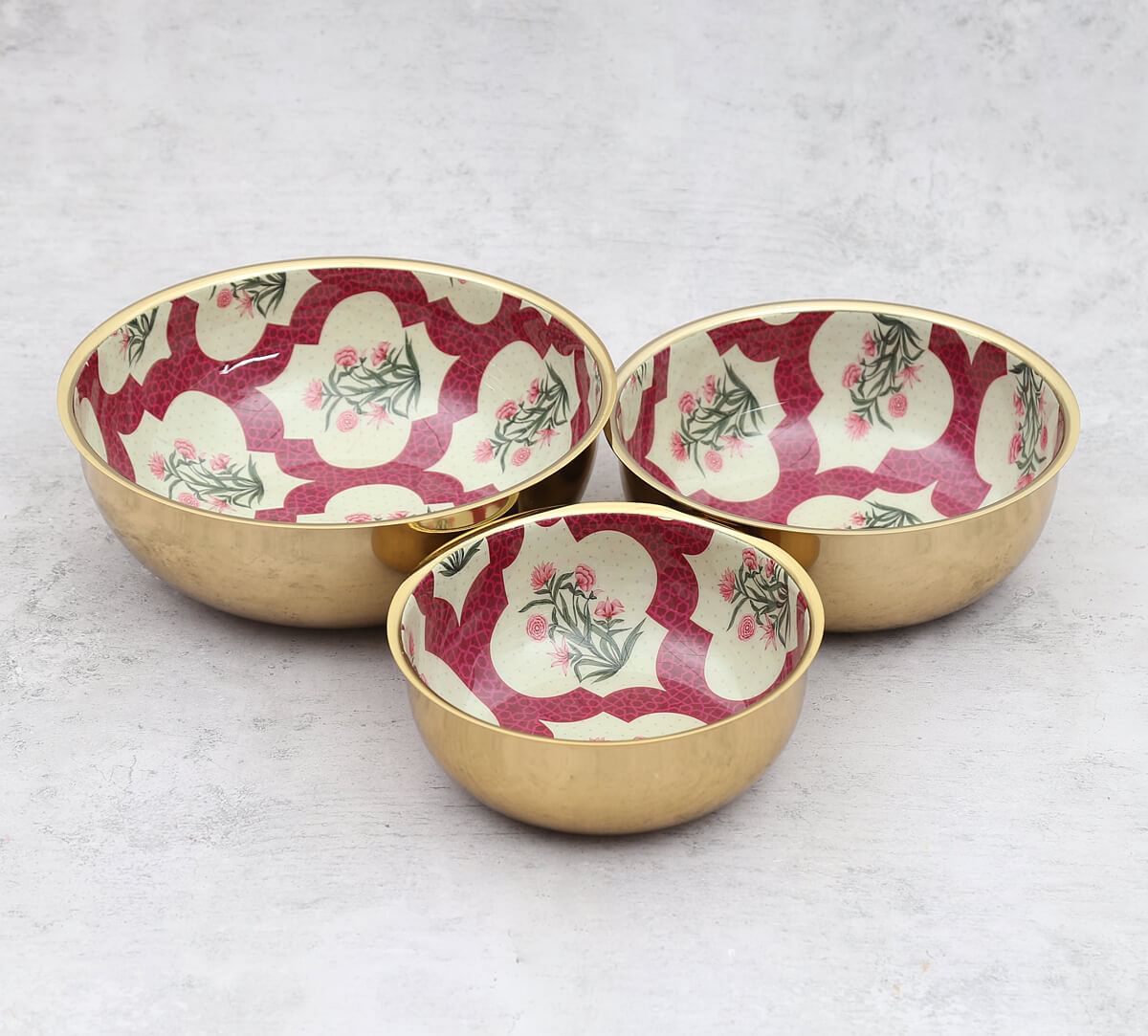 India Circus by Krsnaa Mehta Poppy Flower Scarlet Steel Bowl