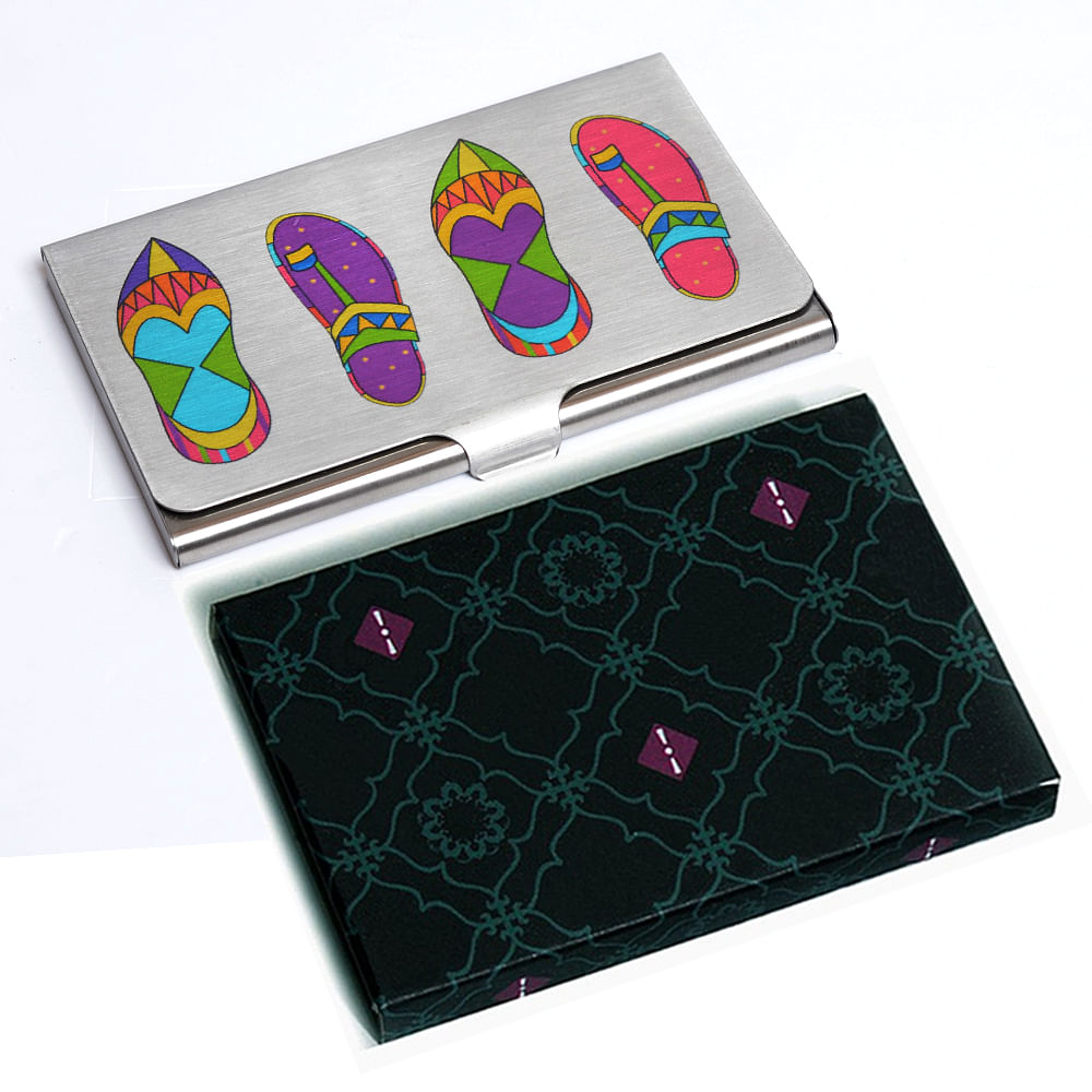 Jalebi Funky Slippers Visiting Card Holder