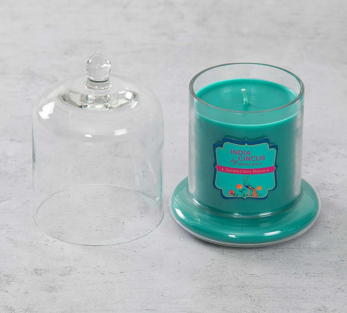 India Circus Japanese Cherry Blossom Glass Jar Scented Candle