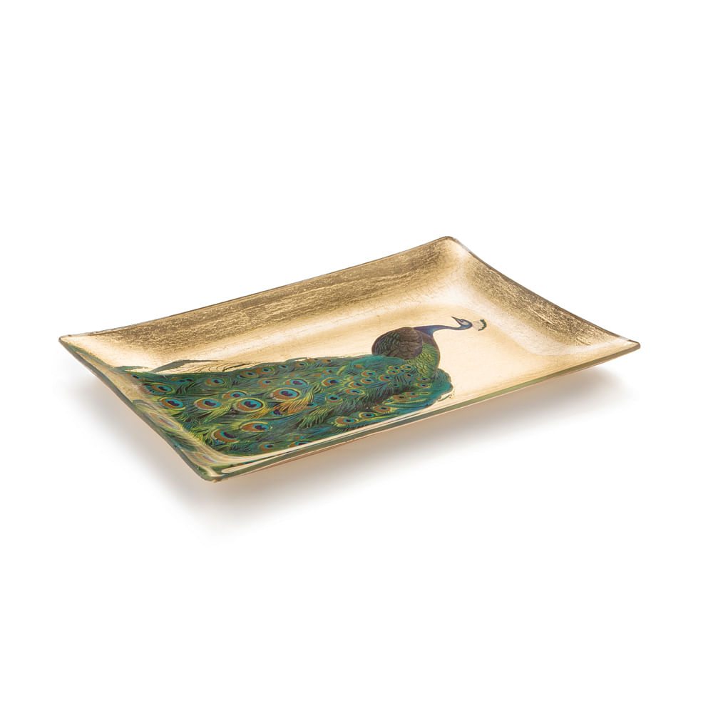 Kuheli Peacock Tapestry Garden Decorative Platter