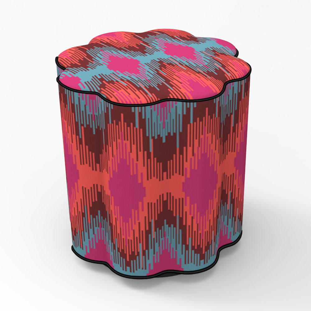 Spectrum Ikat Pouff