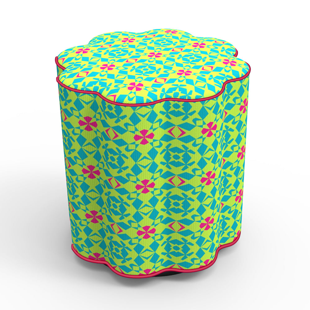 Floral Maze Pouff