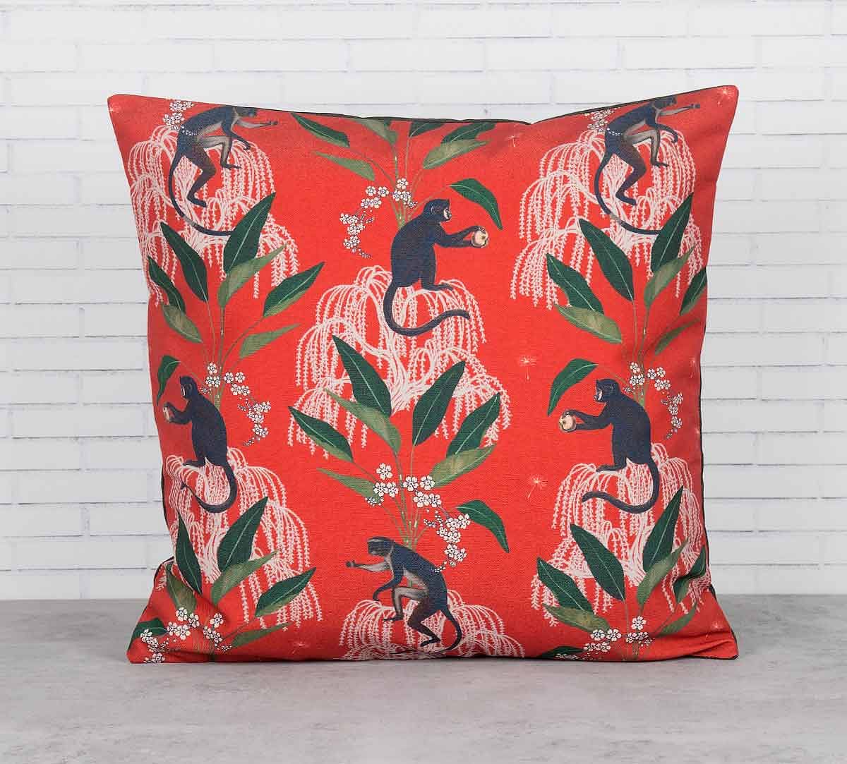 India Circus Monkey Games Cushion Cover