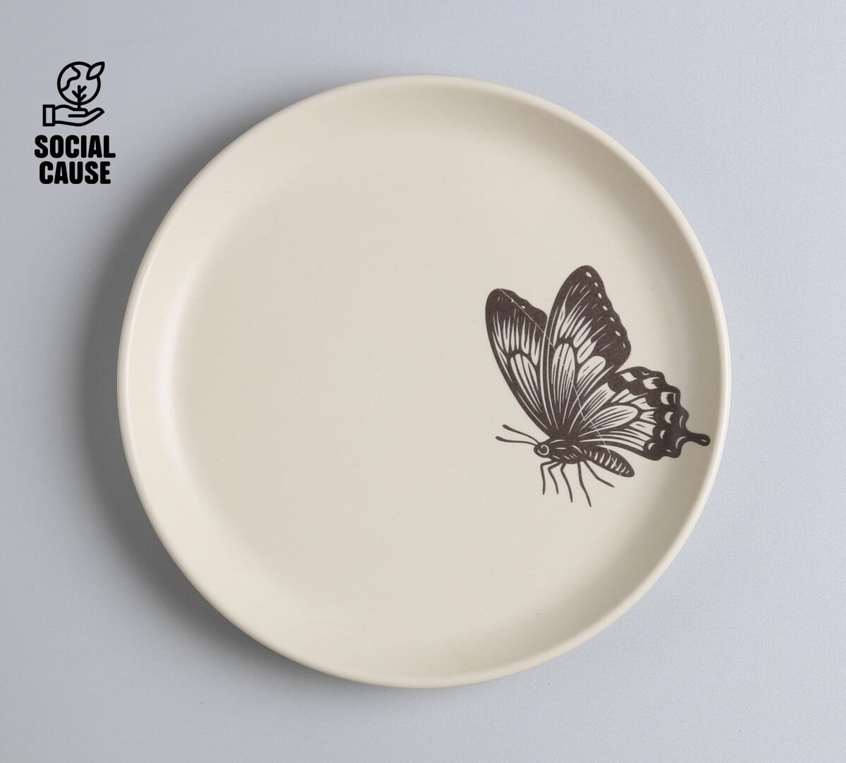 NGCPR Collection - Butterfly Stoneware Snack Plate