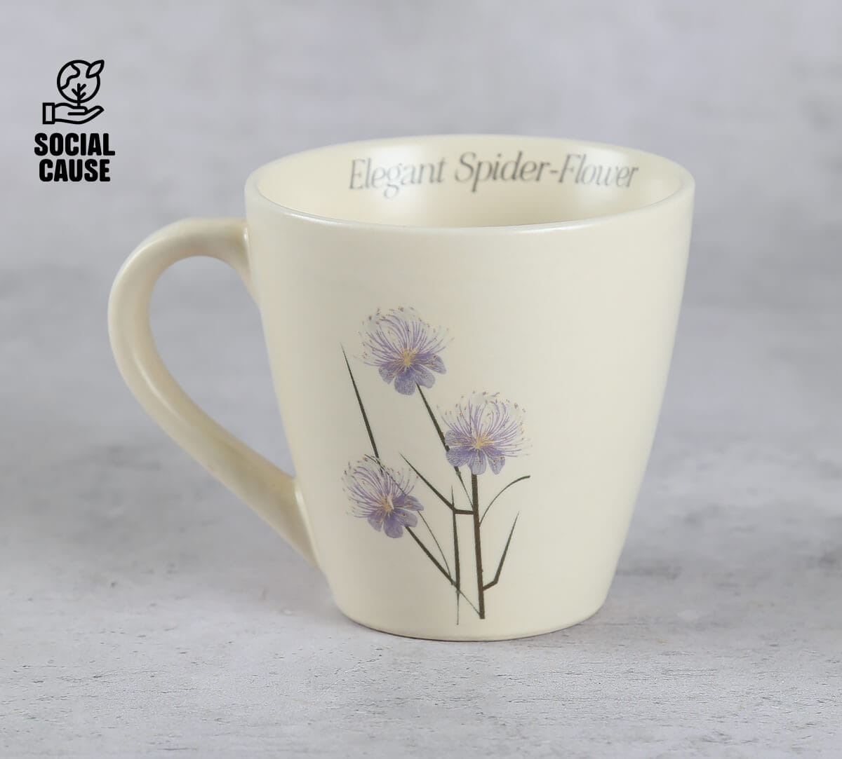 NGCPR Collection - Elegant Spider Flower Stoneware Mug