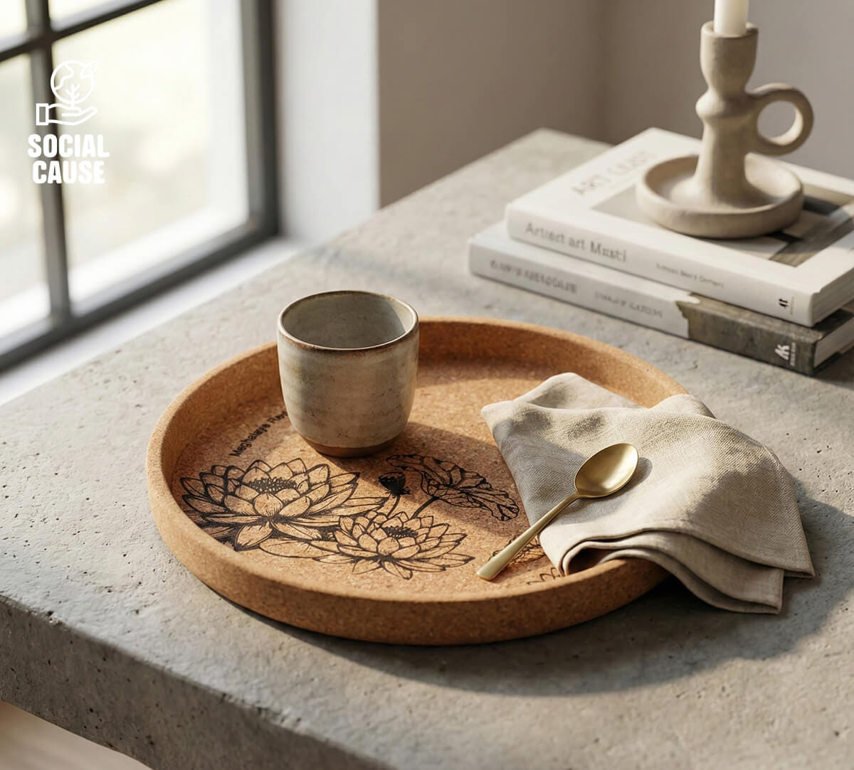 NGCPR Collection - Meghalaya Water Lily Round Tray