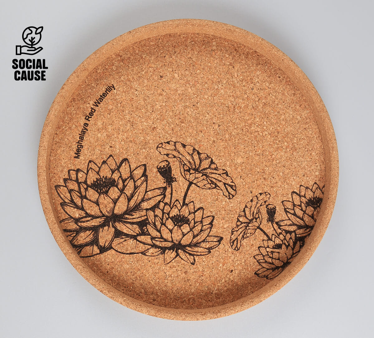 NGCPR Collection - Meghalaya Water Lily Round Tray