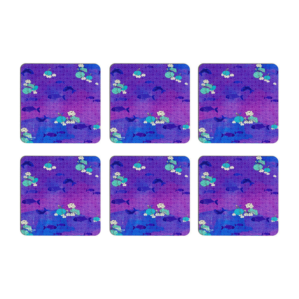 Oasis of Koi MDF Coaster - (Set of 6)