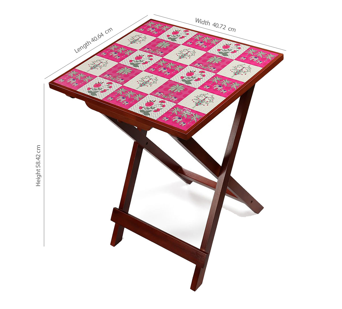 India Circus Quartet Checkers Side Table