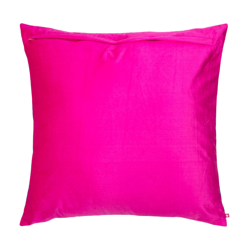 Scarlet Tusk Poly Velvet Floor Cushion Cover