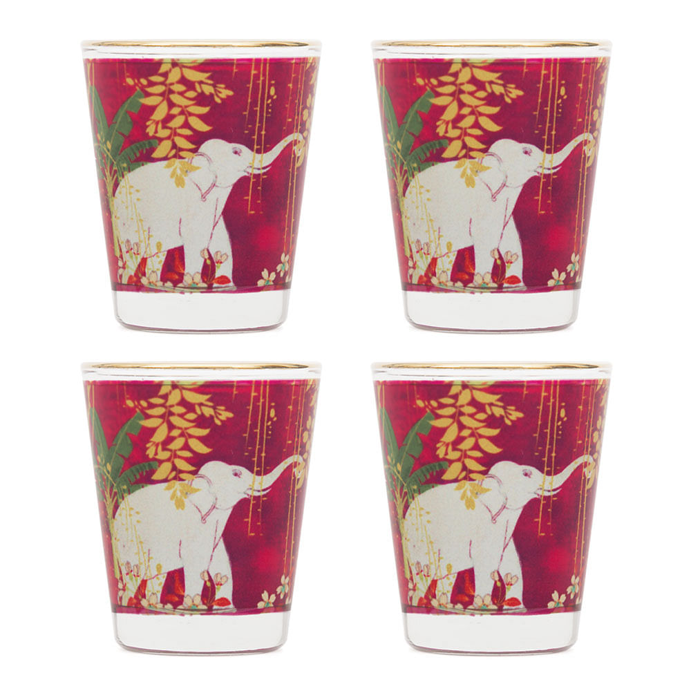 Scarlet Tusk Shot Glasses (Set of 4)