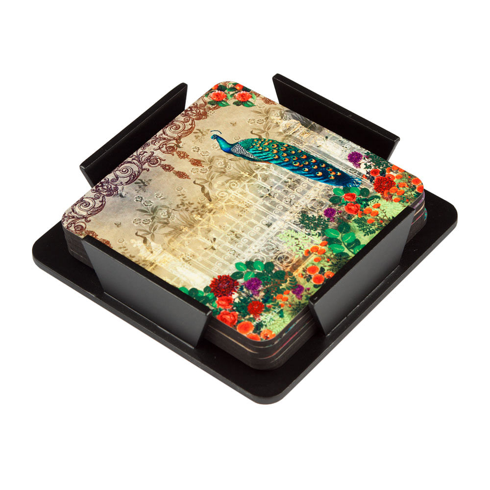 Song of the Peacock MDF Coaster - (Set of 6)